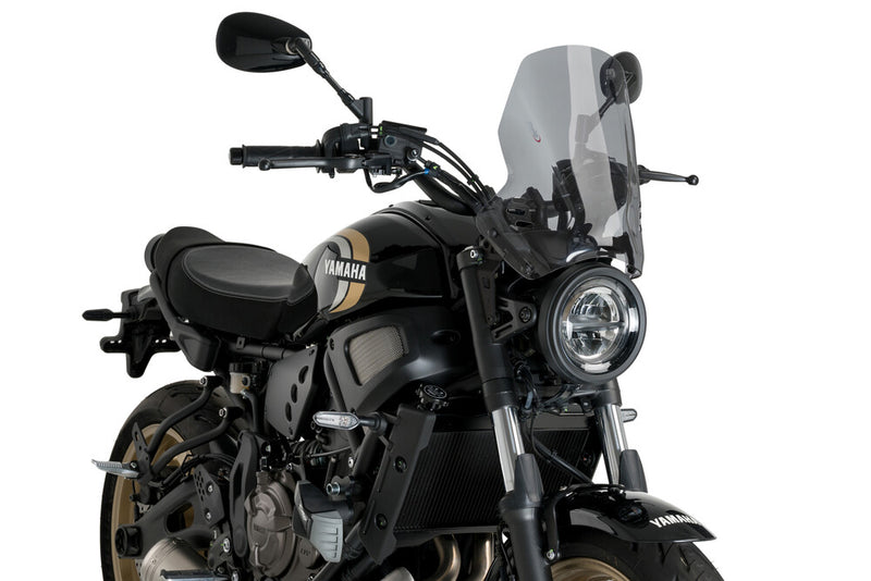 Puig Hi-Tech Parts Windscreen Naked NEW GEN Sport Smoke - 21430H Yamaha 700 2021-2024