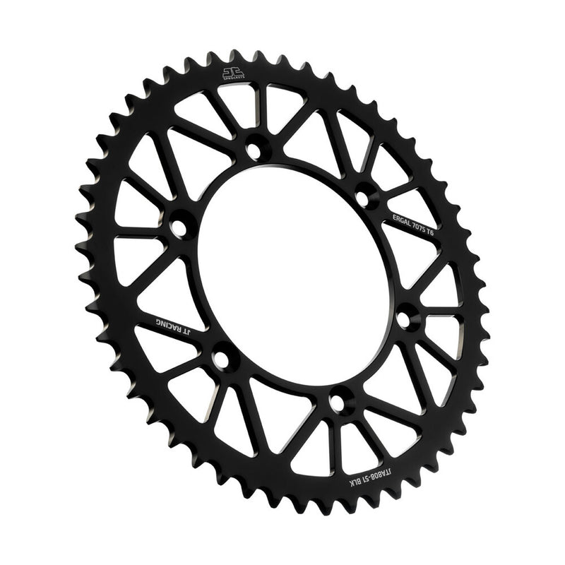 Jt Sprockets 554-80851BK JTA808.51BLK REAR RACELITE SPROCKET ALUM 51T-520 BLK KAW/SUZ