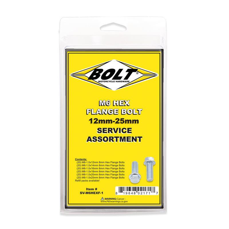 Bolt 024-68020 SV-M6HEXF-1 M6 8MM HEX FLANGE BOLT ASST 1