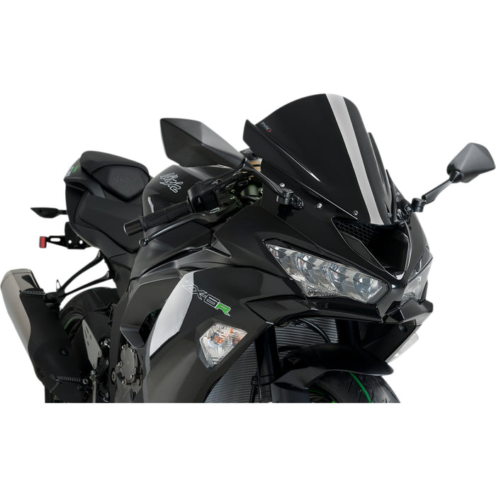 PUIG HI-TECH PARTS 2301-2844 3177N Z-Racing Windscreen Race Windscreen - 13-3/4" - Black - ZX-6R