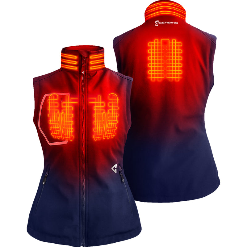 GERBING HEATED CLOTHING Women's 7V Torrid Softshell Vest 2.0 Navy