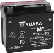 Yuasa Battery YUAM32X5B Yuasa YTX5L-BS Maintenance Free AGM 12-Volt Battery W/bottle - Photo - Primary