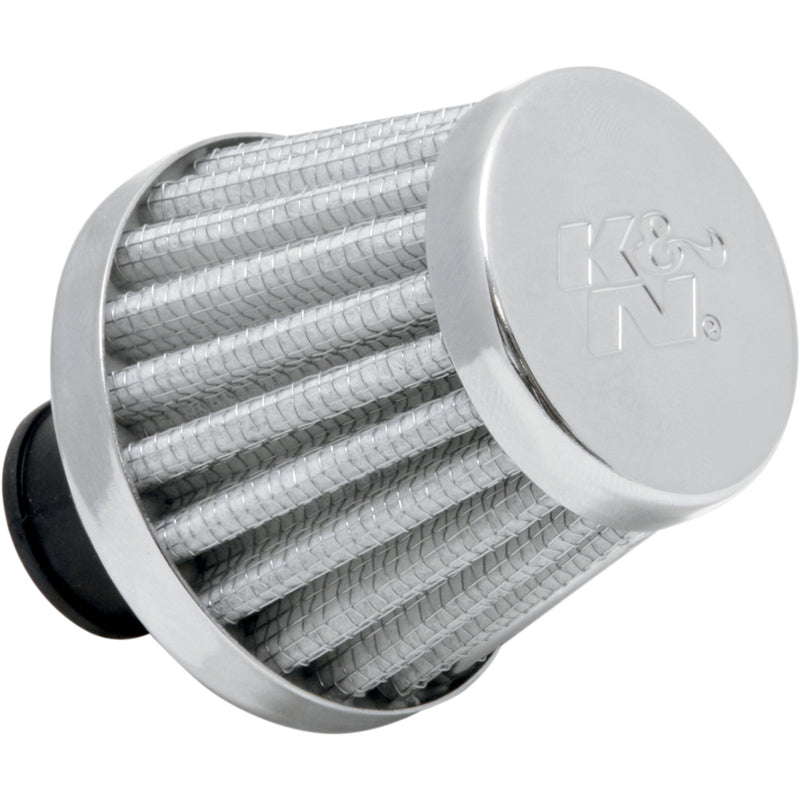 K & N 1011-3111 62-1600WT Rubber Base Crankcase Vent Filter white - 3/8" id
