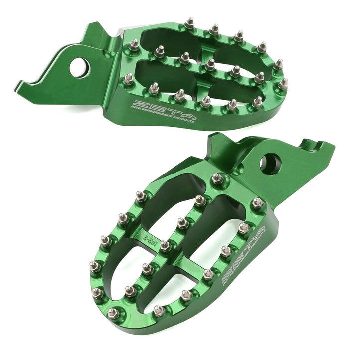 Zeta 634-3212G ZE93-1224 FOOTPEGS ALUMINUM GREEN