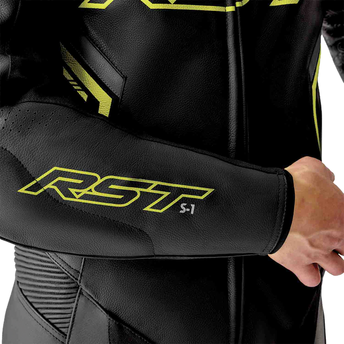 Rst 556-3604242 103604F.YEL-42 S1 D3O SUIT BLK/GRY/FLO YEL LEATHER MD