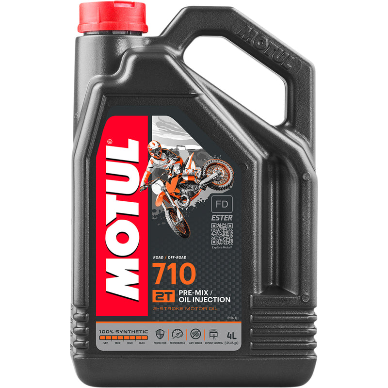 MOTUL 3602-0031 104035 710 Synthetic 2T Engine Oil 710 2T Injector/Premix Oil - 4L