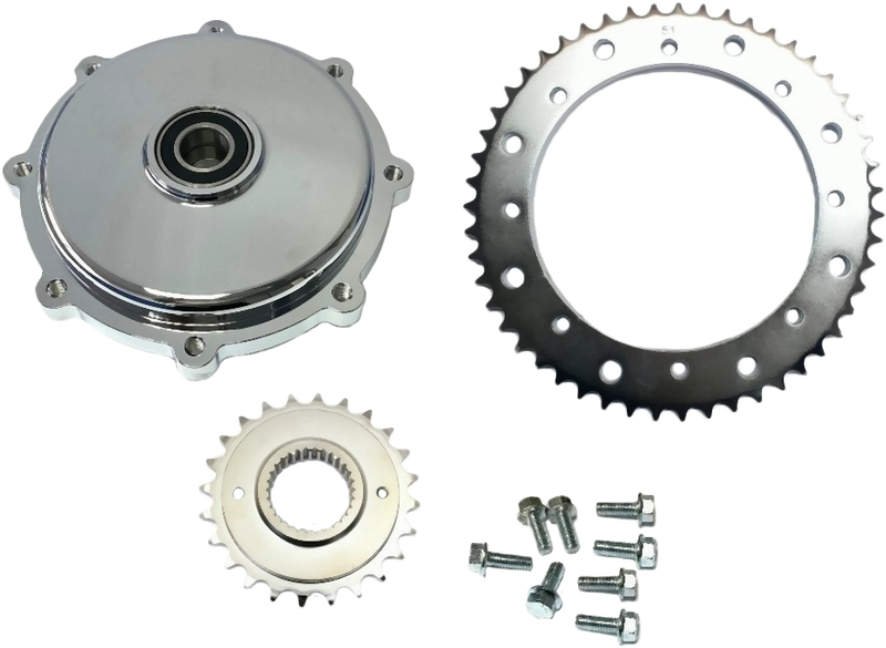 Harddrive 201407 Cush Drive Chain Conv Kit Chrome ` For Harley Touring 2009-2016