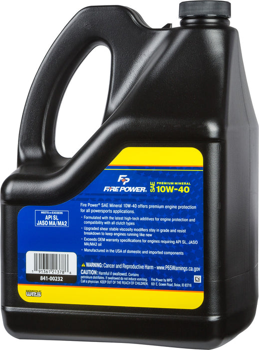 Fire Power 841-00232 196980 MINERAL OIL 4T 10W40GAL 4/CASE