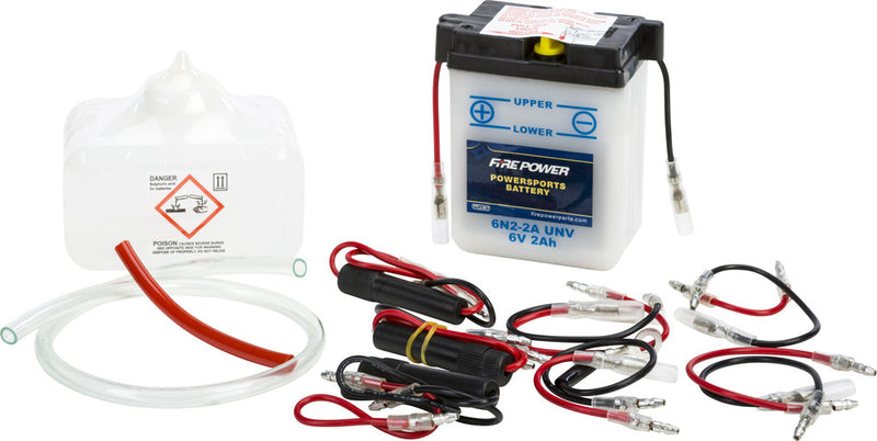 Fire Power Battery W Acid 6N2-2A UNV 6V - 6N2-2A/UNV Yamaha Motorcycles 1968-1972