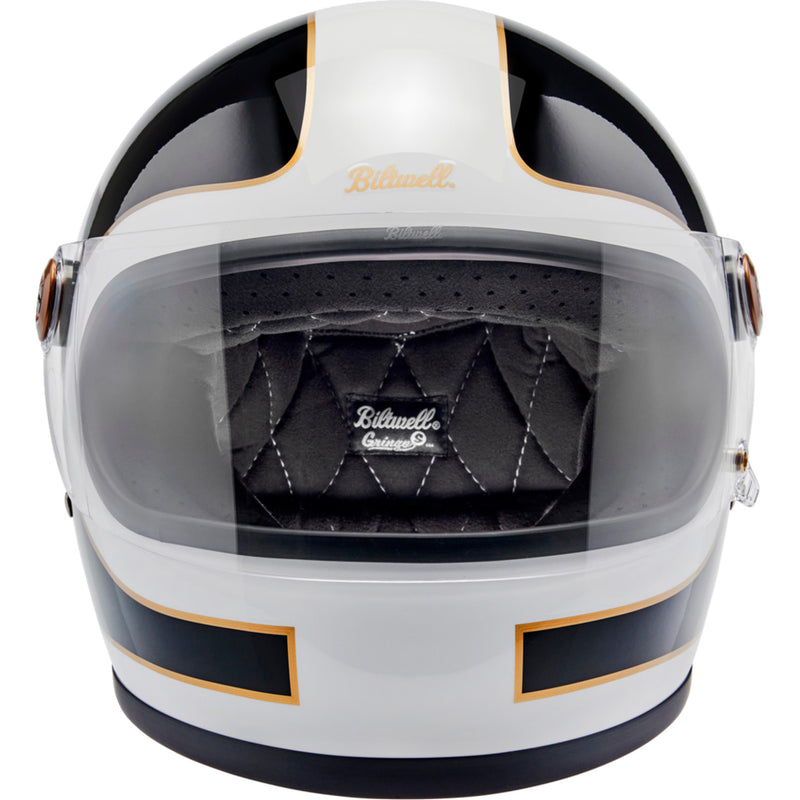 BILTWELL Gringo S Helmet Gloss - White/Black Tracker