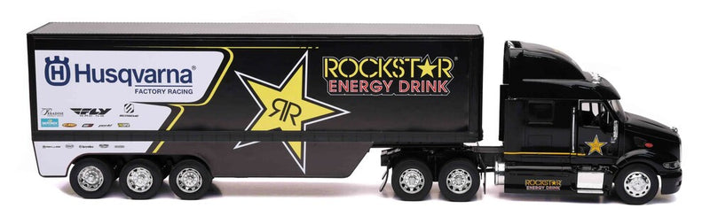 New Ray Toys 1:32 Scale Rockstar Husqvarna Racing Transporter RIG - 10963