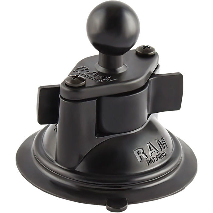 RAM MOUNTS 2350-0230 RAM-B-224-1U 1" Ball Mount Suction Cup Base Suction Cup Base - 1" - Ball Mount