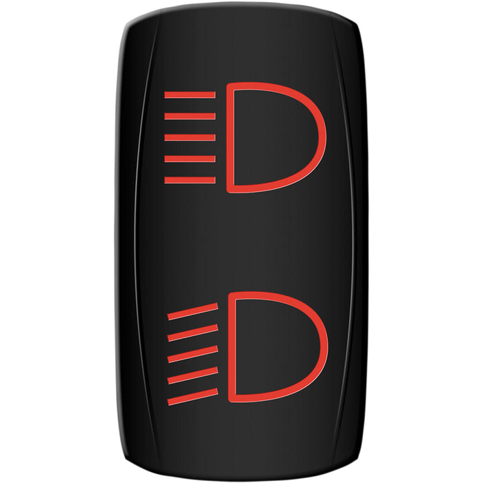 MOOSE OFFROAD 2106-0510 HLB-PWR-R Rocker Switch hi/lo beam - red