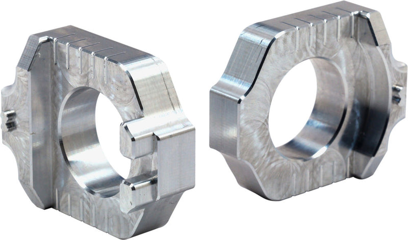 Works Axle Blocks Elite Yamaha Silver - 17-320 Yamaha Dirt Bikes 2002-2021
