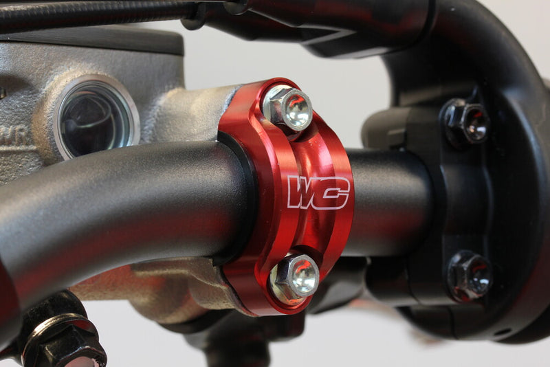 Works Rotating Brake Bar Clamp (RED) - 31-200 For Husqvarna Dirt Bikes 2014-2016 | Kawasaki Dirt Bikes 1983-2017 | Yamaha Dirt Bikes 1999-2016