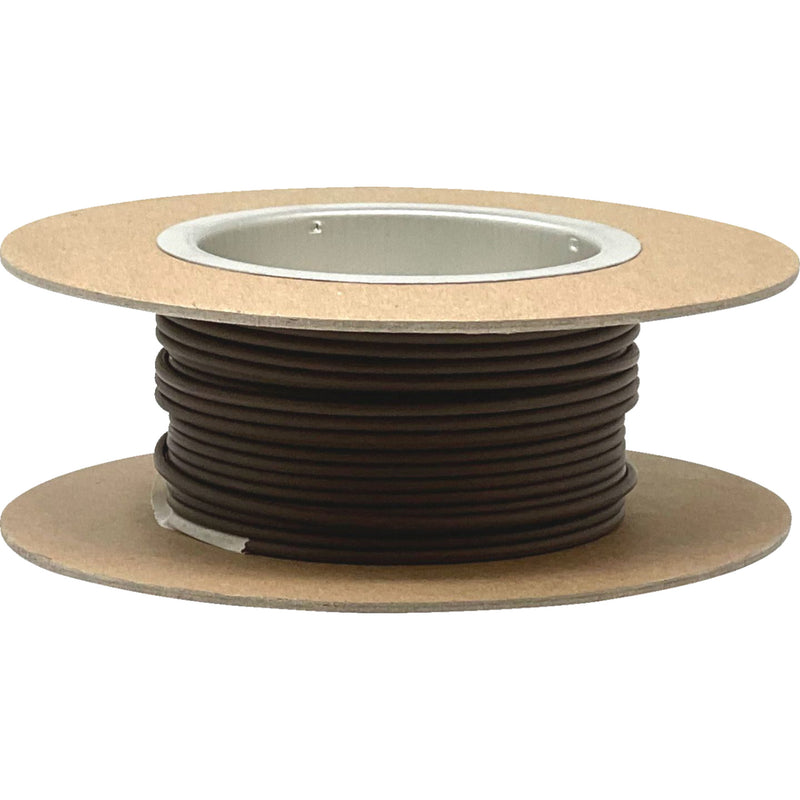 NAMZ 2120-1302 NGWR-116 Bare-Copper GXL Hook-Up Wire 25' GXL Wire Spool - 16 Gauge - Brown