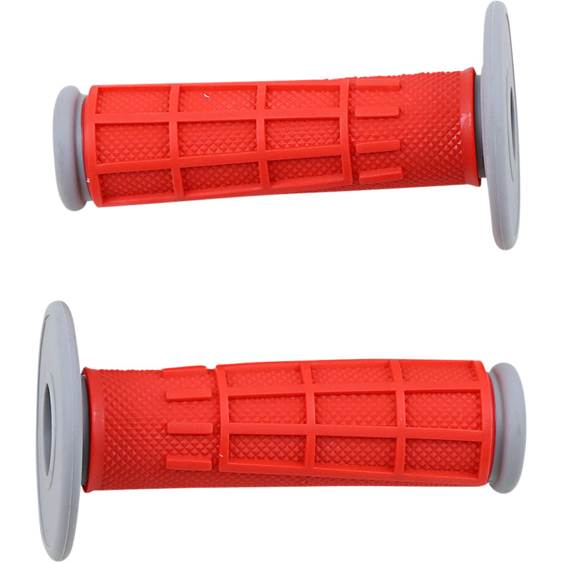 MOOSE OFFROAD 0630-2666 1MG2315-REM Comp Diamond Half Waffle Grips Grips - Compound - Half-Waffle - Red