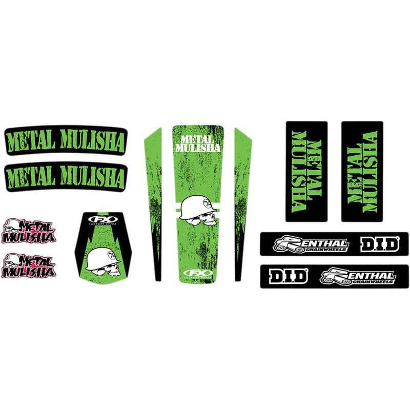 FACTORY EFFEX 4302-6035 23-50160 Trim Kit Graphics Trim Kit Graphic - Metal Mulisha - Kawasaki