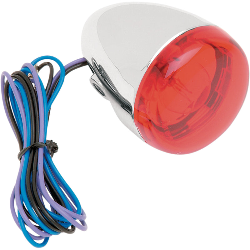CHRIS PRODUCTS 8887R 8887R Custom Turn Signal Turn Signal - Chrome/Red