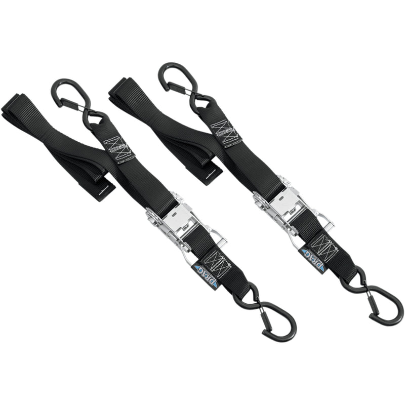 DRAG SPECIALTIES 3920-0181 1-1/2" Ratchet Tie-Downs Ratchet Tie-Downs - 1-1/2" x 6' - Black