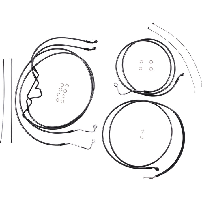 MAGNUM SHIELDING 0610-2408 487875 Black Pearl™ Designer Handlebar Installation Kit 10" - '17-'20 fltr
