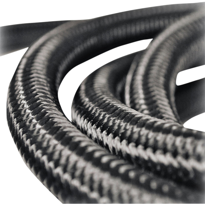 JAGG OIL COOLERS 0713-0241 21-JLWN06-10 Braided Oil Hose Fiber Braided Hose - Black - 10'