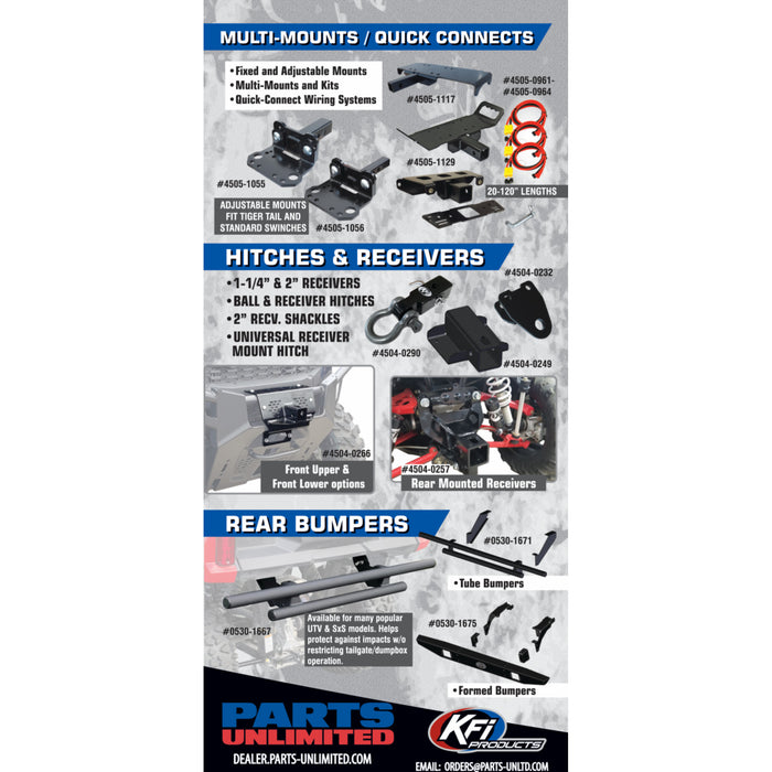 KFI PRODUCTS 4504-0257 101490 Receiver Hitch Hitch - Receiver - 2" - Polaris