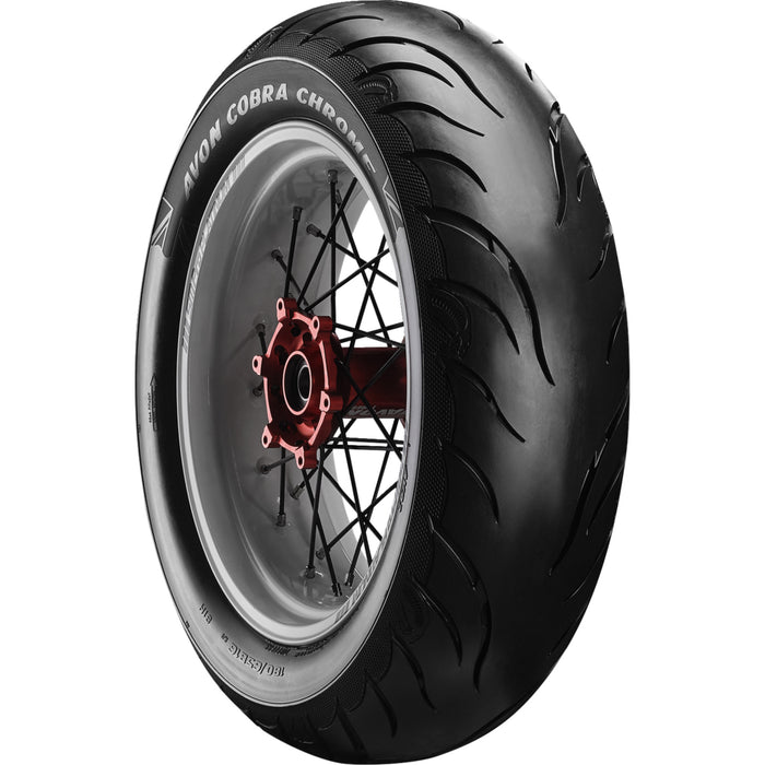 AVON 0306-0649 638159 Cobra Chrome AV92 Reinforced Tire Tire - Cobra Chrome AV92 - Rear - 180/65B16 - Wide Whitewall - 81H