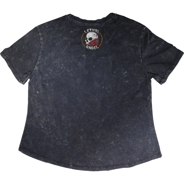 LETHAL THREAT 3031-4206 LA70208XL Women's Unleashed Skull T-Shirt gray - xl