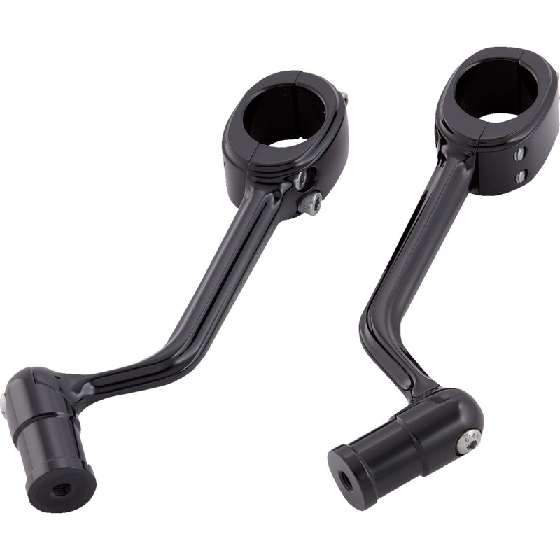 ARLEN NESS 1624-0402 400-043 Highway Peg Mounts - Forged Highway Peg Mounts - Black