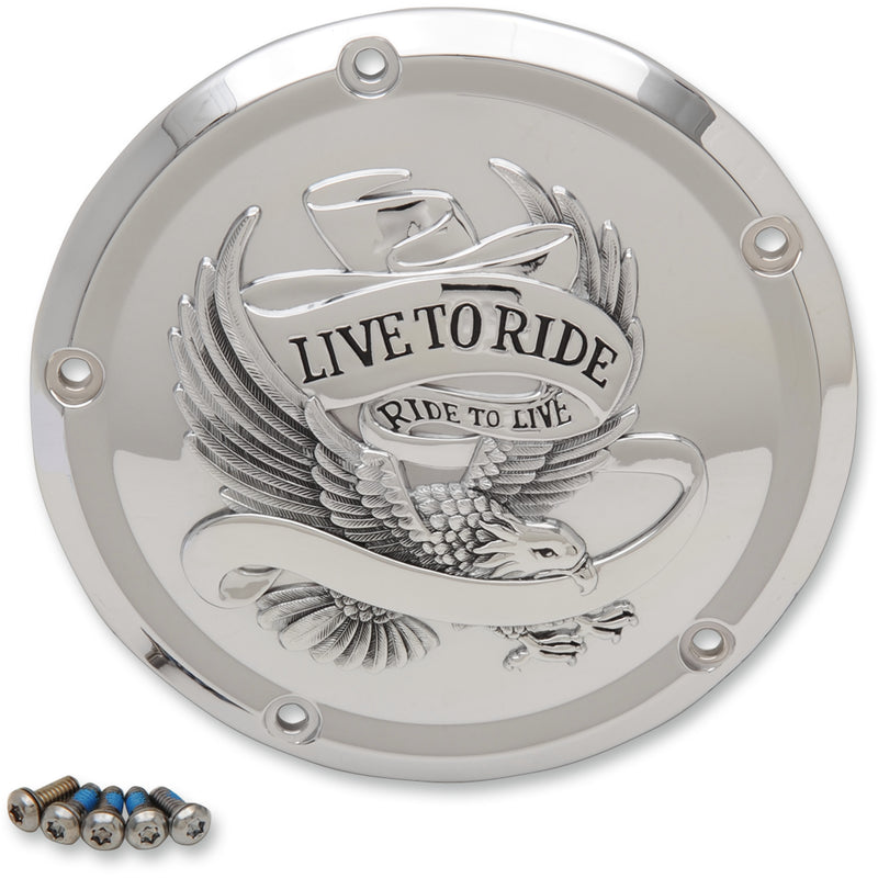Drag Specialties Live to Ride Derby Cover - 1107-0554 For Harley Touring 2015-2026