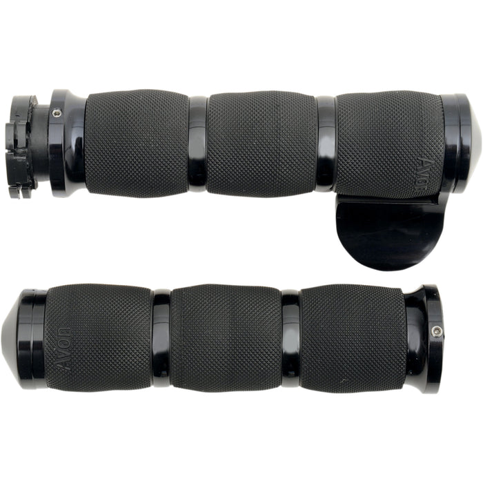 AVON GRIPS 0630-0847 MT-AIR-90-AN-B 3-Ring Air Cushioned Grips — Includes Throttle Boss 3-Ring Air Cushioned Grips - Throttle Boss - Anodized