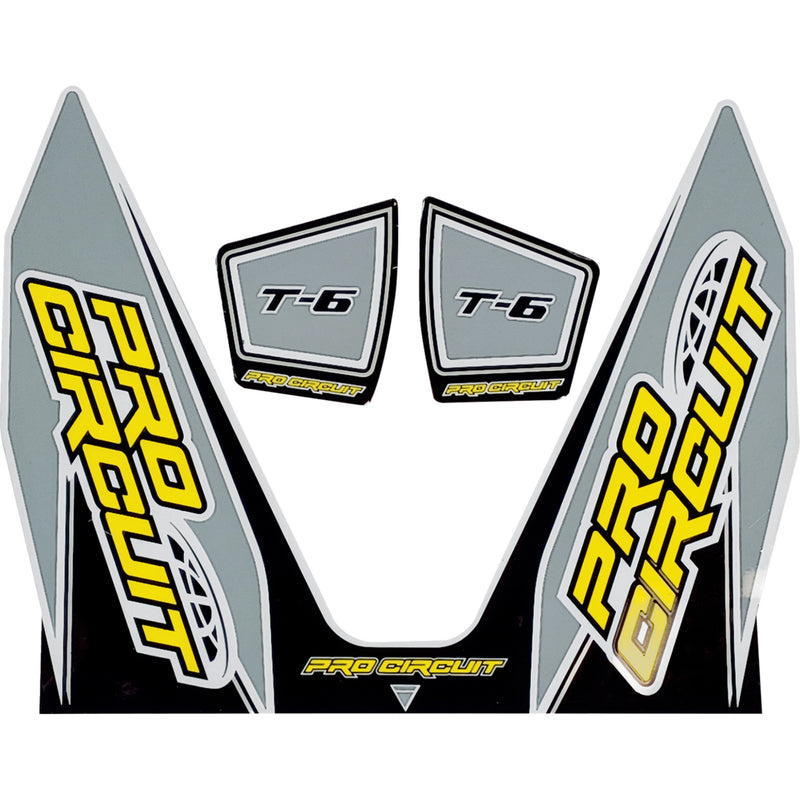 PRO CIRCUIT 1860-2268 DC22T6-GRAY T-6 Exhaust Decals T-6 Decal - Gray