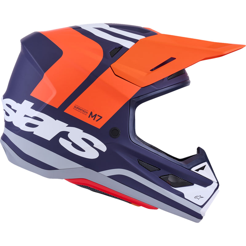 ALPINESTARS SM7 Core Helmet - Matte Orange/Blue