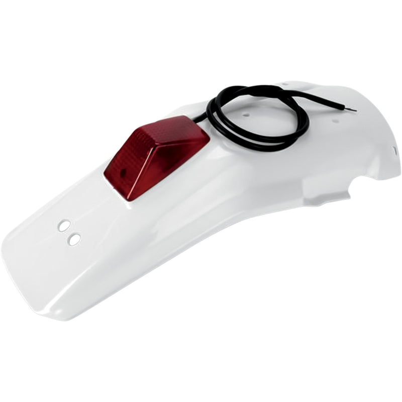 UFO 12-166-29 HO02650041 Enduro Rear Fender with 21/5w light - white