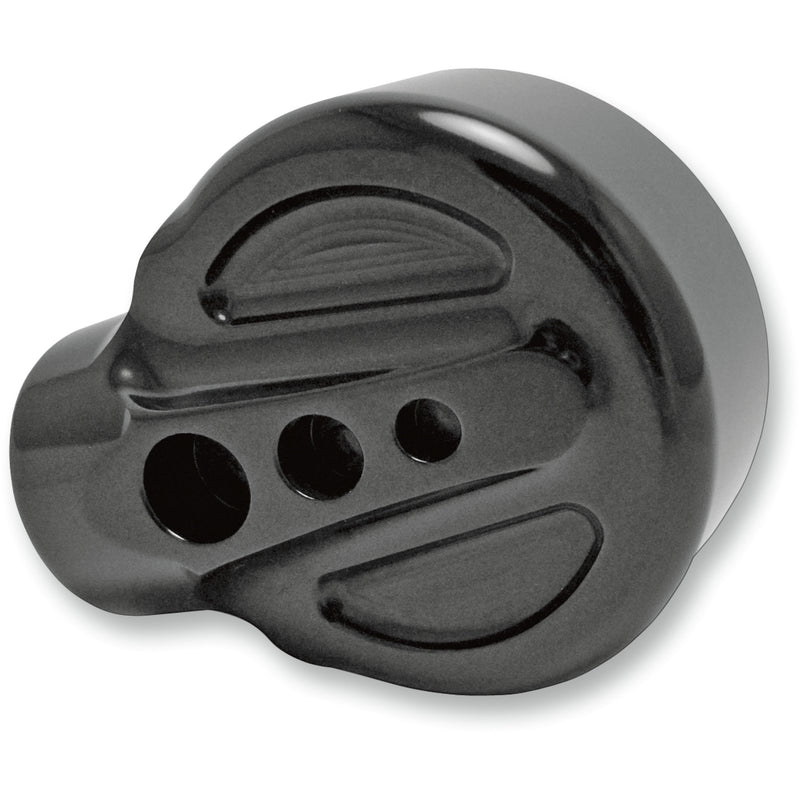 Joker Machine Concealed Bar End Mirror Concealed Side View Round 2 Tech Black Each - 09-327B