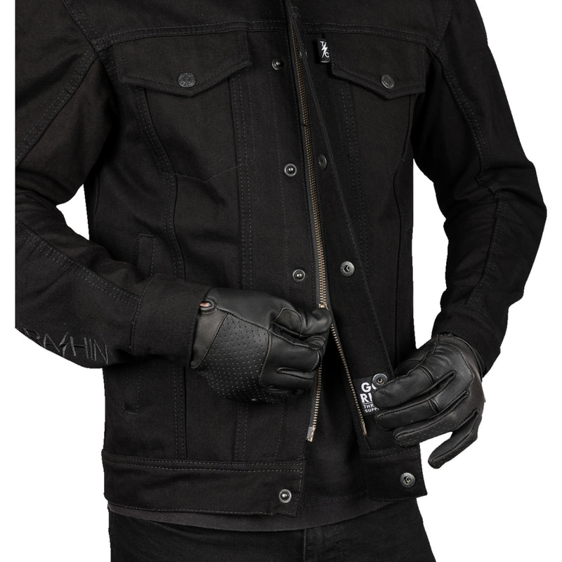 THRASHIN SUPPLY CO. Highway v2 Denim Riding Jacket Black