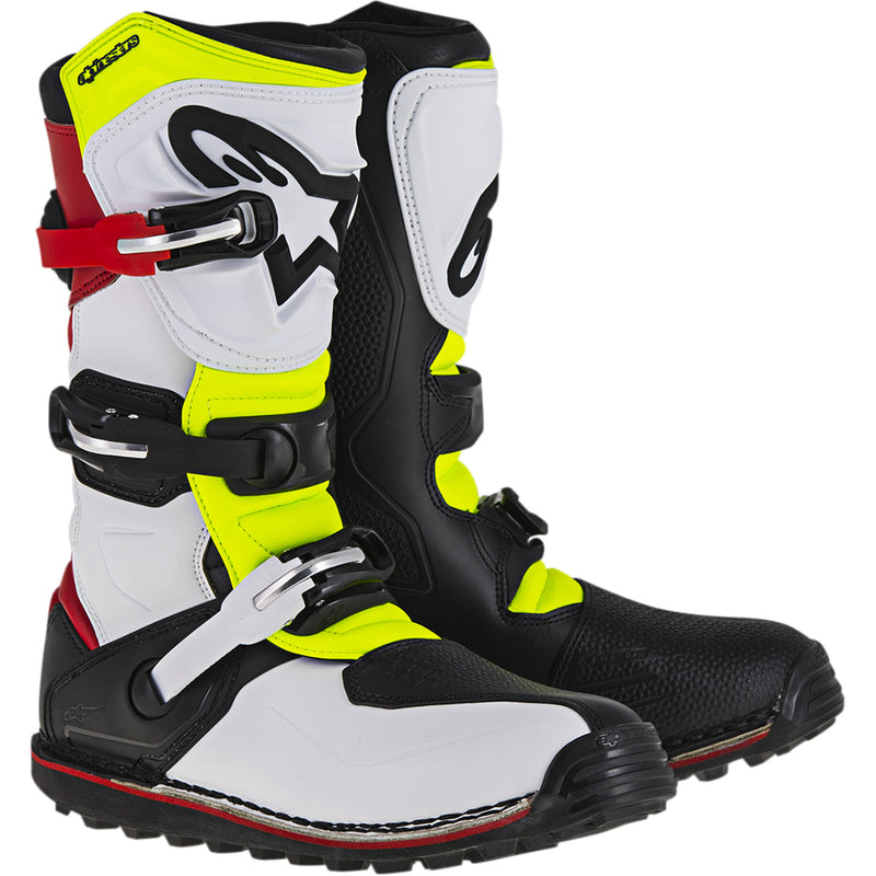 ALPINESTARS Tech-T Boots White/Red/Yellow - Fluorescent/Black US