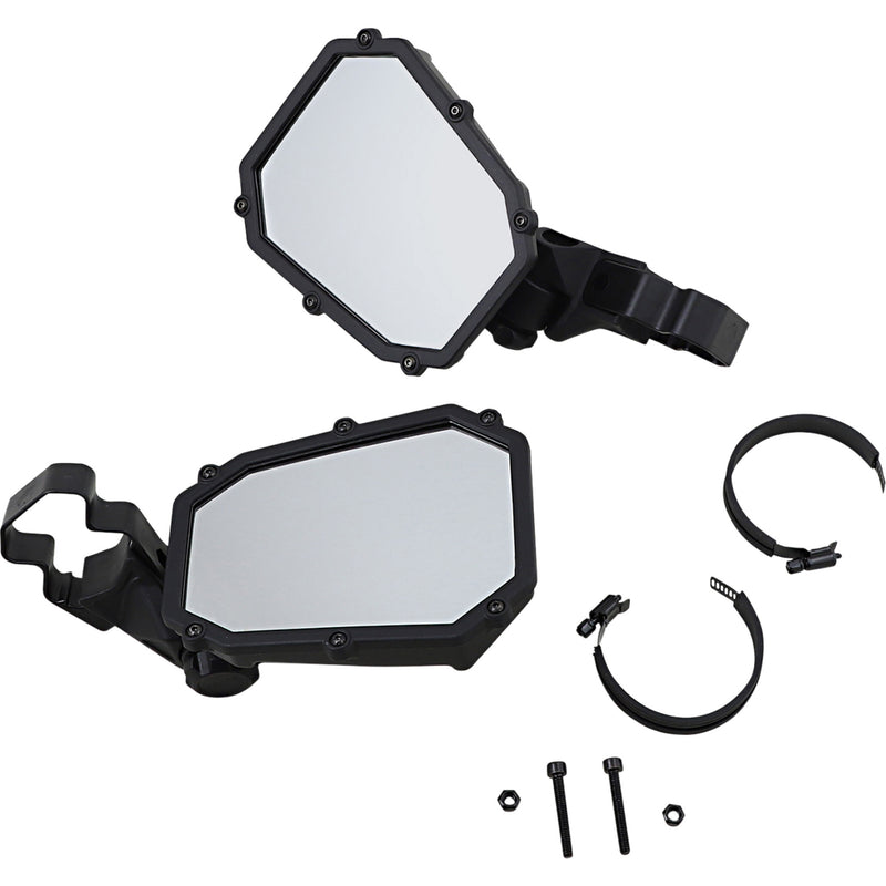 MOOSE OFFROAD 0640-1689 MEMIRKIT-ES2CCS Elite Pro Mirror Mirror - Elite Pro - Side View - Octagon - Black