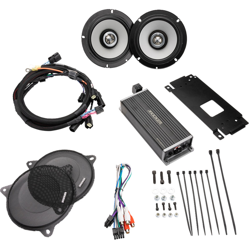 Kicker Speaker And Amplifier Kit - 50HDS144 For Harley Touring 2014-2026