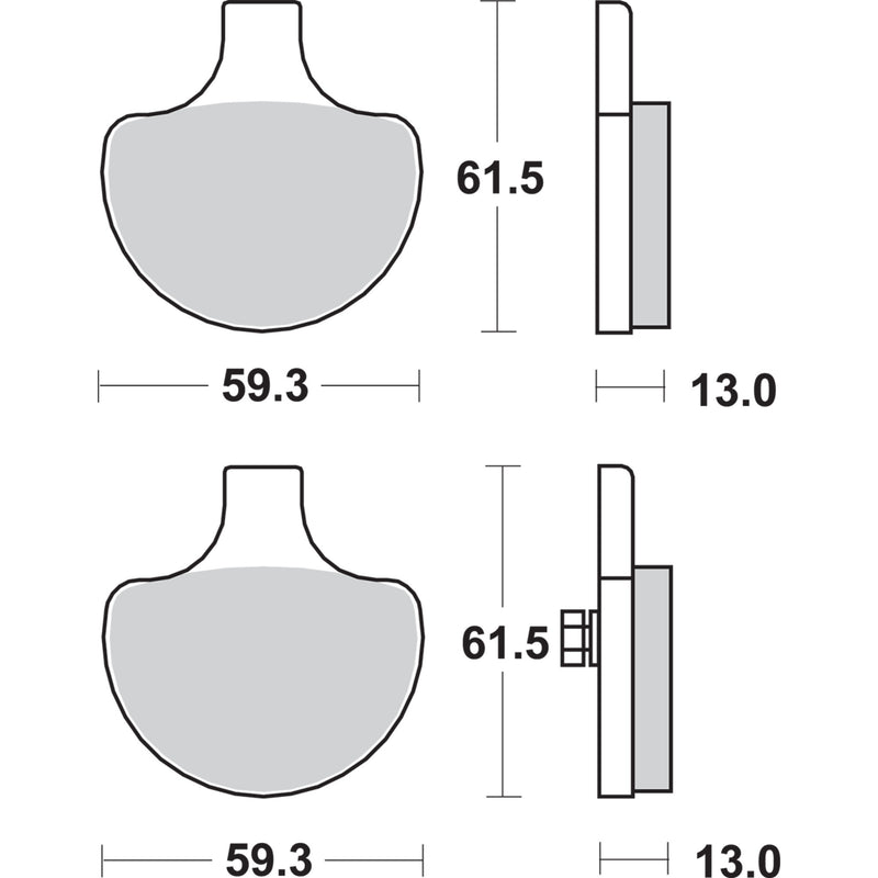 Sbs Brake Pad - 579H.HS For Harley Motorcycles 1984-2011