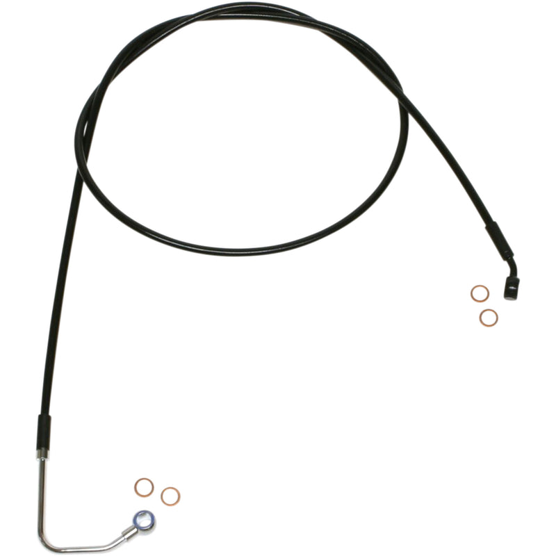 Magnum Shielding XR Stainless Upper Brake Line Black For Harley Touring 2009-2013