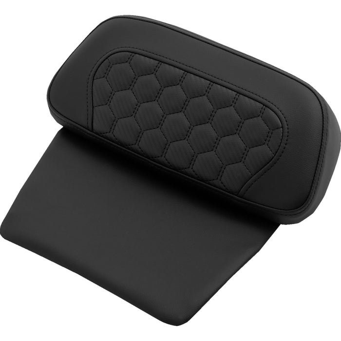 SADDLEMEN 0822-0597 814-07C-HC-BLK - Honeycomb Chopped Tour Pak Pad - Honeycomb - Black Stitching - FLH/FLT 14-24