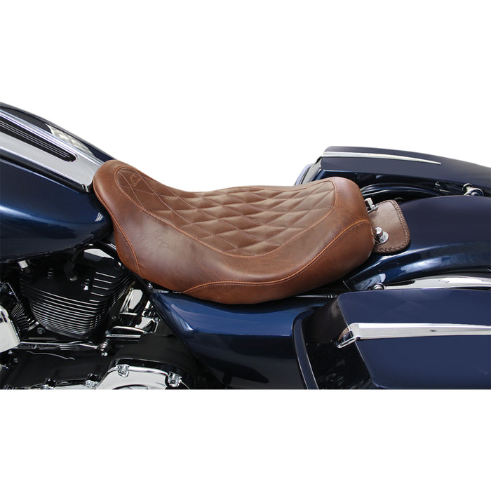 MUSTANG 0801-0745 76722 Wide Tripper™ Solo Seat - without Backrest - Diamond - Brown