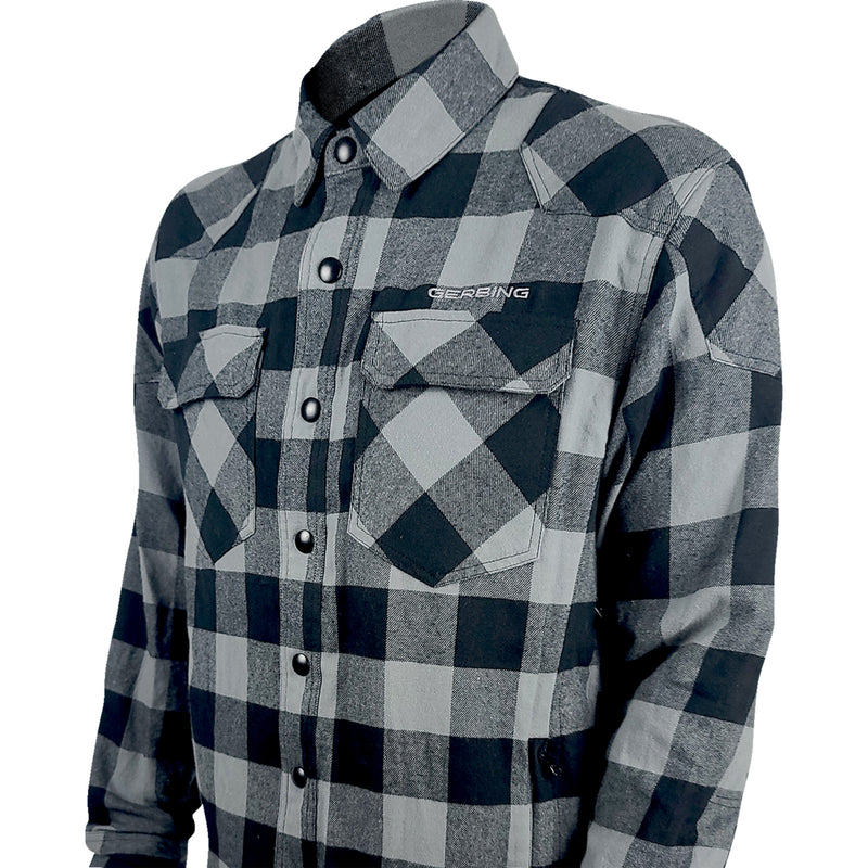 GERBING HEATED CLOTHING 7 V Battery Flannel Shirt Gray/Black