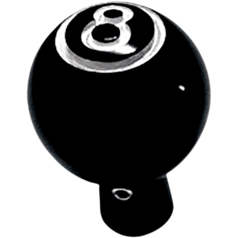 Joker Machine Billet Choke Cable Knob — Eight Ball Black - 02-59 For Harley Motorcycles 1988-2006