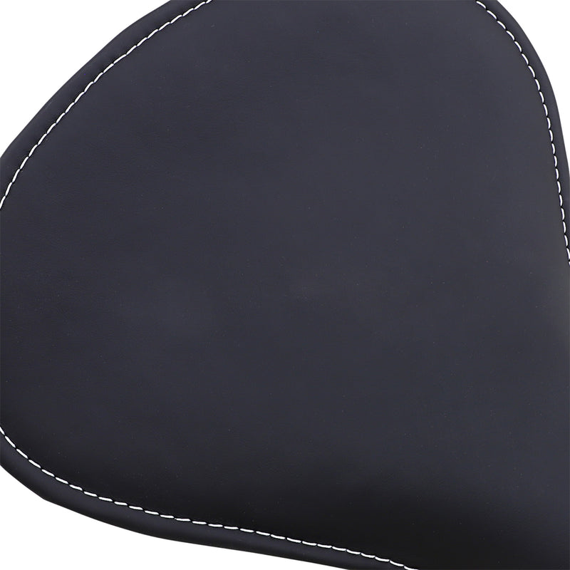DRAG SPECIALTIES SEATS 0806-0055 Large Low-Profile Spring Solo Seat Spring Solo Seat - Large - Low-Profile - Black w/ White Perimeter Stitch