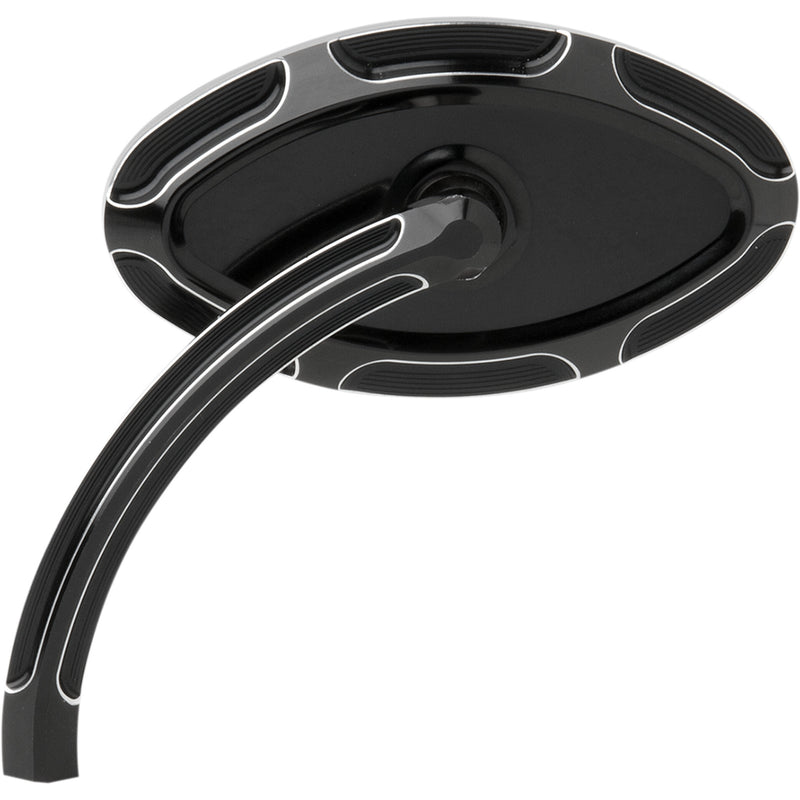 ARLEN NESS 0640-0755 13-130 Cats Eye Forged Billet Mirror - Black - Left