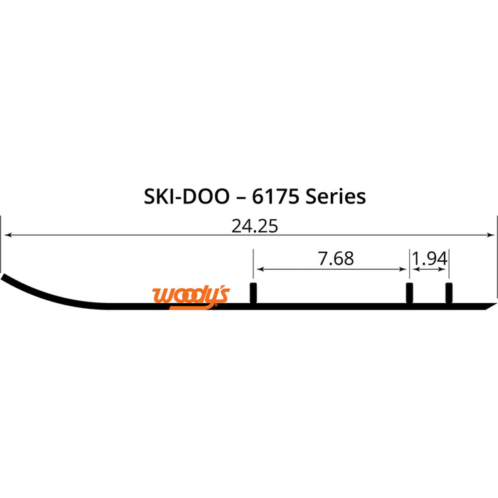 WOODY'S 4612-0011 ESD3-6175 Extender Trail III™ Flat-Top® Wear Bars Extender Trail III™ Flat-Top® Runner