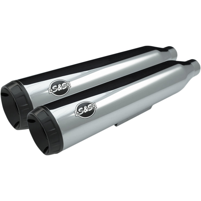 S&S CYCLE 1801-1275 550-0719 Grand National Slip-On Mufflers - Chrome